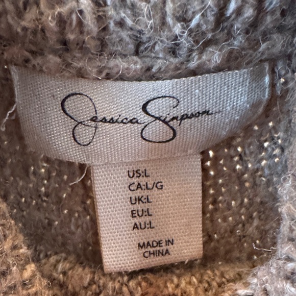 Jessica Simpson Cozy Brown Cowl Neck Sweater - Picture 2 of 4